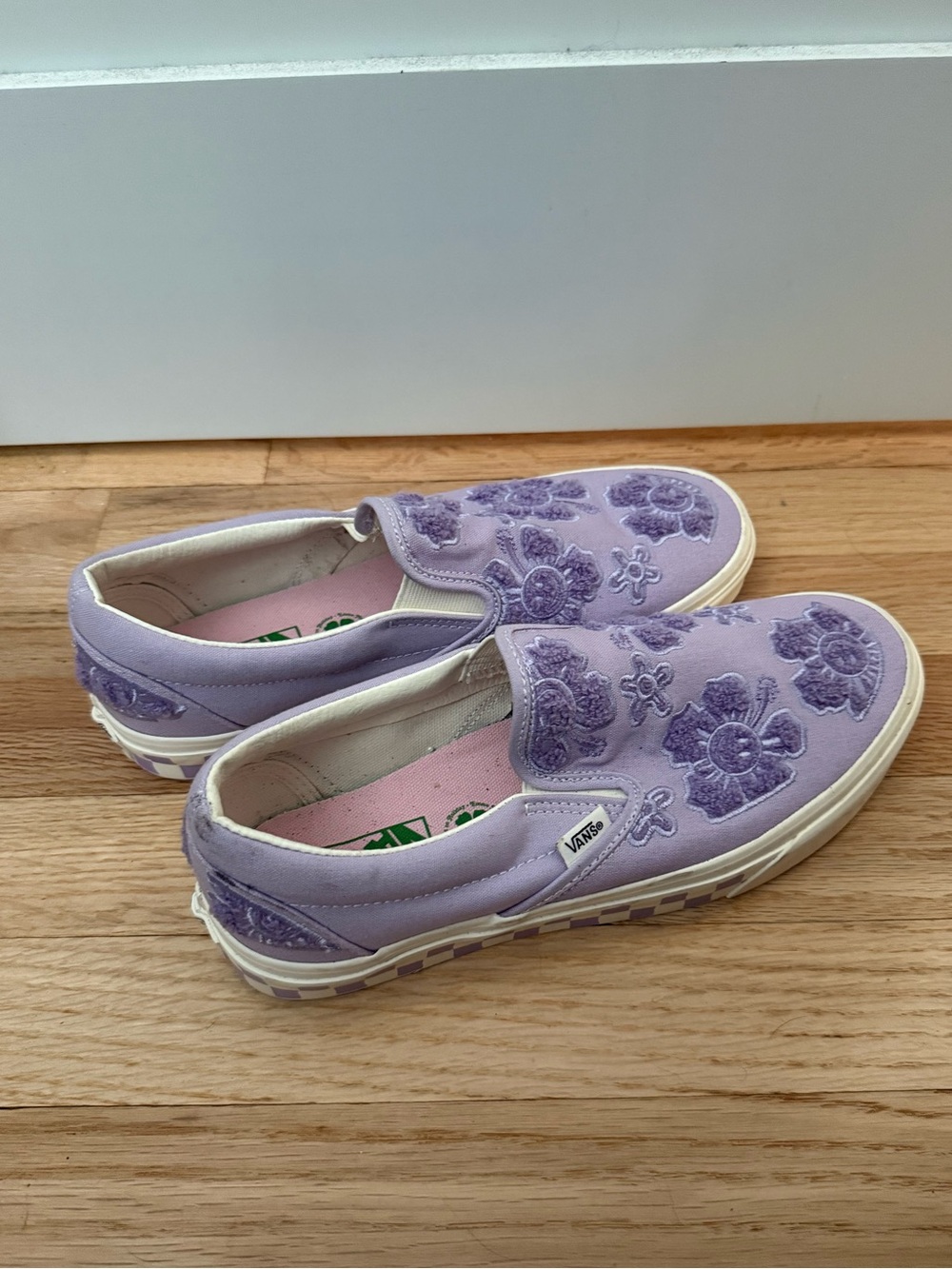 Vans Emma Mulholland on Holiday Lavender Embroidered Slip-On Sneakers